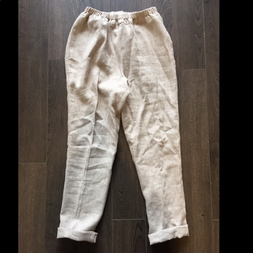 Beige linen pants -small- brand new never worn